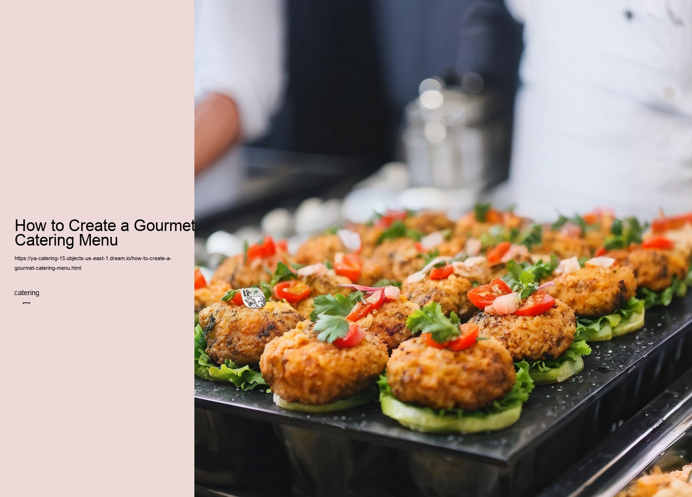 How to Create a Gourmet Catering Menu